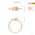 thumbnail image 6 of ANGARA Natural Solitaire Diamond Infinity Knot Ring in 14K Rose Gold for Women (Size-4mm| Color-K| Clarity-I3) | April Birthstone, Birthday, Anniversary, Jewelry Gift for Women | Natural Diamond Ring, 6 of 10