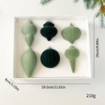 thumbnail image 3 of 6 piezas de adornos navideños de bolas de flocado de forma especial, decoración de fiesta de árbol de Navidad de mica, colgante de esferas navideñas 2024 nuevo, 3 of 5