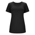 thumbnail image 7 of Kaemgyyd Womens Summer Tops Lace Square Neck Short Sleeve T-Shirts Ribbed Knit Going out Tee Fitted Slim Basic Tight Shirts, 7 of 7