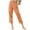 Orange, variant on Patlollav Plus Size Womens Casual Pockets Buttons Elastic Waist Comfortable Straight Pants