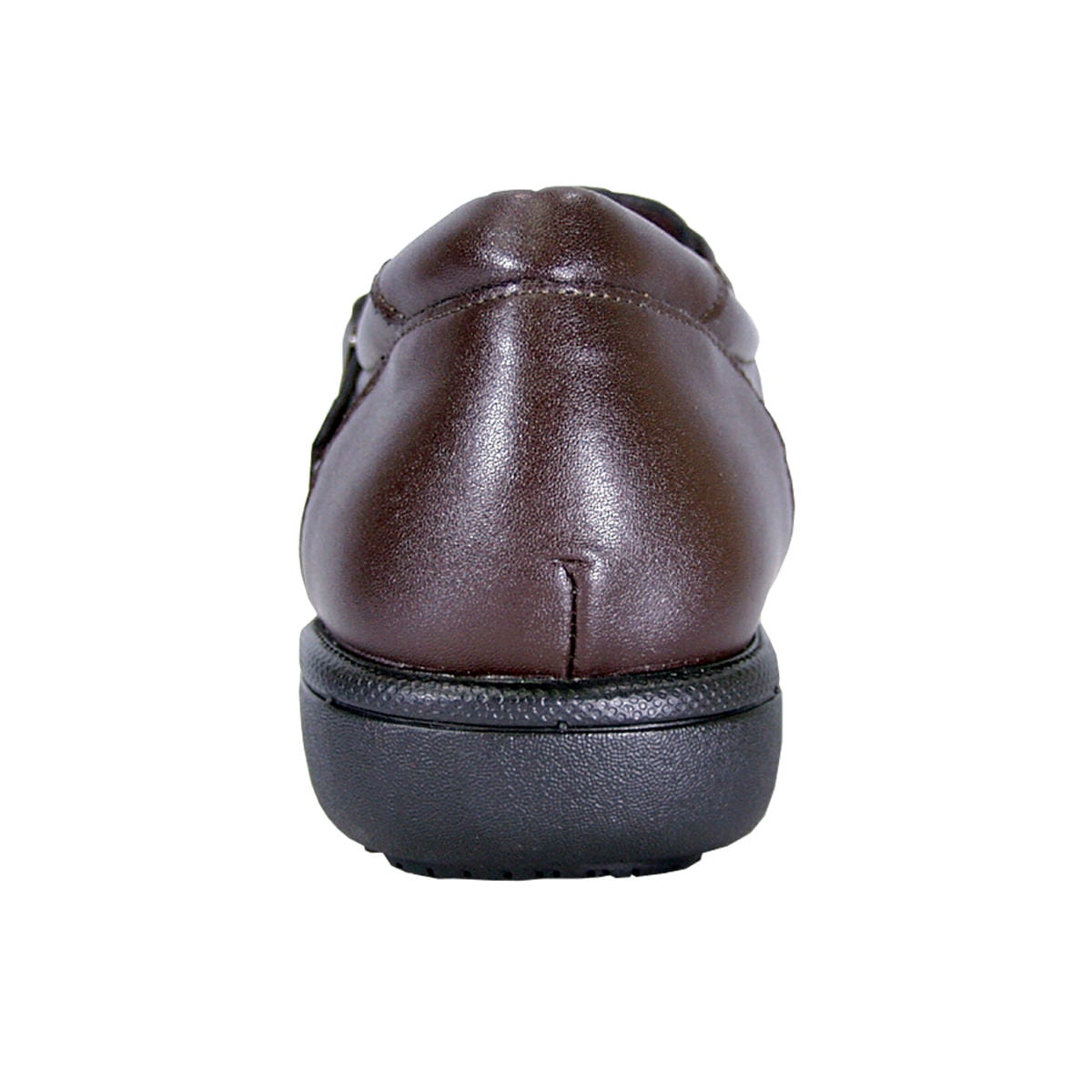 24 HOUR COMFORT Annette Women Wide Width Casual Leather Loafer with Adjustable Buckle Strap BROWN 6.5