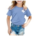 thumbnail image 1 of GDREDA Canada T-Shirts Imprimé Drapeau Filles Manches Courtes T-Shirt Col Rond Été Coupe Décontractée T-Shirts Basiques, 1 of 4