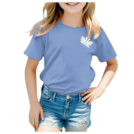 

Children T-Shirts Summer Short Sleeve Summer Crewneck Casual Fit Basic Personality Fashion Style Kids T-Shirts