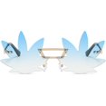 thumbnail image 2 of shiyou-Maple Leaf Shape Sunglasses Women Men - Rimless Funky Glasses Rave Festival Party Halloween Christmas Accessories, 2 of 4