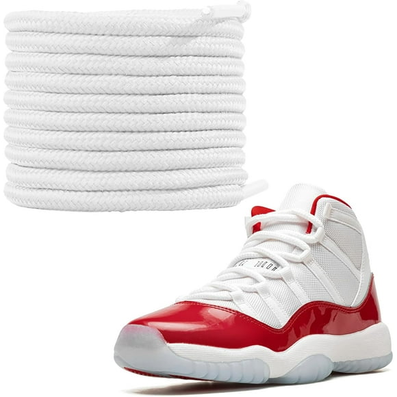 Reliable Shoelaces for Jordan 11 Kids Basketball Sneakers, 5/32"(4mm) Polyester Round Sports Shoe Laces Replacement Strings White 45"/115cm - Perfect for All Your pipe connection tasks