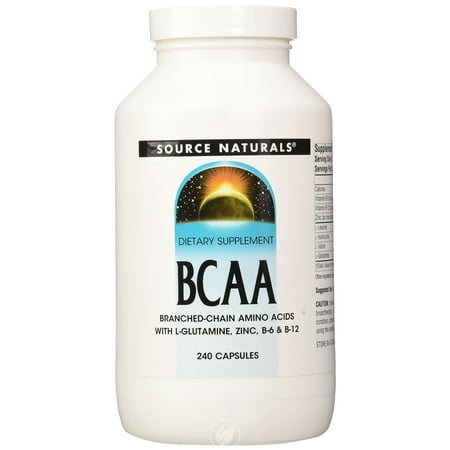 Source Naturals BCAA, 240 Capsules, Pack of 2