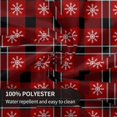 thumbnail image 3 of Christmas Red Plaid Round Tablecloth 60 Inch, Winter Snowflake Tablecloth, Washable Waterproof Wipeable Polyester Fabric, Farmhouse Checkered Table Cloth Cover for Holiday Party Kitchen Decor, 3 of 6