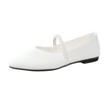 thumbnail image 2 of Willtoo Womens Knit Mesh Pointed Toe Flat Shoes Pearl Strap Mary Jane Slip On Sneakers Breathable Lightweight Casual Ballet Flats, 2 of 6