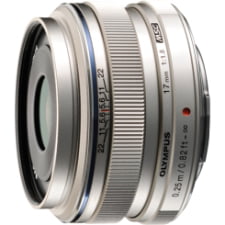 Olympus M. Zuiko Digital 17mm f/1.8 Lens, Silver, for Micro 4/3