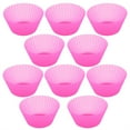 thumbnail image 3 of Silicone Muffin Cups Pastry Round Molds Portable Reusable Baking Home Kitchen Baking Cupcake Moulds Tray Kitchen Bakery Bakeware Accessories Pink, 3 of 7