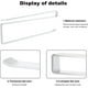 thumbnail image 4 of Dispensador de toallas de papel de 2 piezas, soporte para toallas de papel sin perforaciones, soporte para rollos de cocina, soportes para toallas de papel sin perforaciones para cocina y baño (blanc TUNC Sencillez, 4 of 5