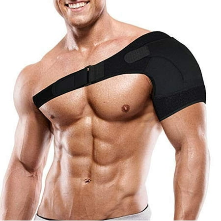 Shoulder Support Adjustable Shoulder Wrap Belt Band Gym Sport Brace for Left (Best Exercise For Shoulder Injury)