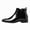 Black, variant on Men’s Classic Chelsea Ankle Boots, Elastic Side Slip-On Dress Boots, Low Block Heel Pointed Toe Ankle Boots
