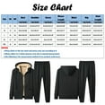 thumbnail image 2 of SGMVNU Men's Tracksuits Male Casual Warm Solid Two Piece Suit Zipper Pocket Hoodies Coat Drawstring Pants Set Casual Outfits for Men(Black, S), 2 of 8