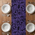 thumbnail image 6 of Purple Halloween Table Runner - 90 Inch Long, Kitchen Dining Table Runner Dresser Scarves, Vintage Scary Pumpkin Ghost Castle Farmhouse Decor for Coffee Tables Wedding Party Banquet, 6 of 8