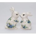 thumbnail image 4 of Ceramic Easter Rabbits with Blue Roses Pattern Salt and Pepper Shakers, Spring Decor, Easter Decor, Rabbit Lover Gift, 4 of 5