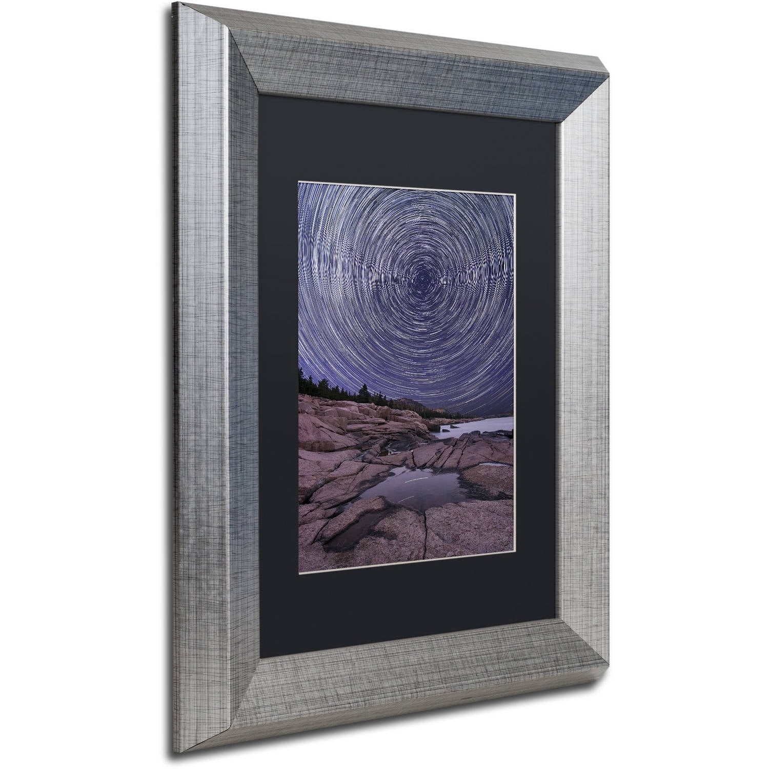 Trademark Fine Art "Celestial Bullseye" Canvas Art by Michael Blanchette Photography Black Matte, Silver Frame