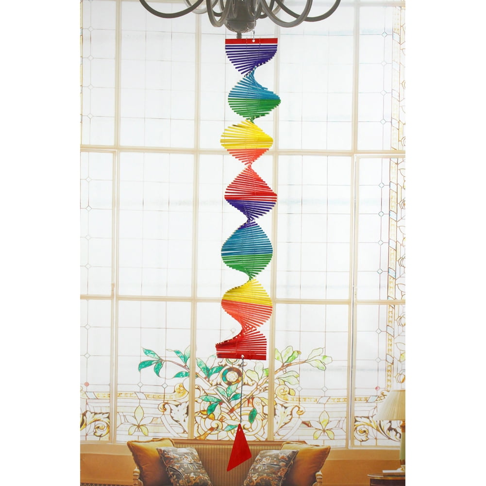 Wind Spinner Bamboo Handmade Colorful Hanging Yard Decoration 80x50x8cm 