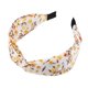 thumbnail image 1 of Diadema anudada con flores retro, diadema ancha antideslizante para niñas y mujeres, amarillo 5 x 2.09 pulgadas, 1 of 8