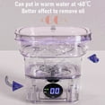 thumbnail image 3 of Mini Portable Bucket Washer 6L Foldable Automatic Washing Machine With LCD Panel Display For Drom RV Travel Apartment 100 To 240V, 3 of 8