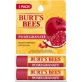 Burt's Bees 100 Natural Moisturizing Lip Balm, Pomegranate, 2 Tubes