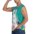 thumbnail image 3 of Fotbe Happy easter Men's Camiseta sin Mangas Estampada para Hombres, Playera Casual para Gimnasio, Entrenamiento, Playa-X-Large, 3 of 7