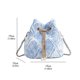 thumbnail image 3 of Bucket Bags Women Crossbody Purses with Drawstring Ladies Hobos Bag Denims Clutches Purse Handbags Satchel Shoulder Bag White, 3 of 4