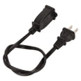 thumbnail image 4 of para NEMA 1 15P a 1 15R Cable 2 clavijas Cable de extensión de alimentación retardante de llama impermeable Enchufe de EE. UU. 125 V 19,7 pulgadas, 4 of 8