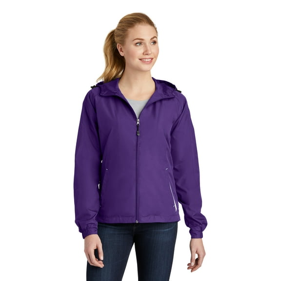 Sport-Tek LST76 Jacket Women's Colorblock Hooded Raglan