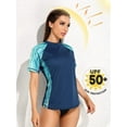thumbnail image 7 of Women's Printed Rash Guard Swimwear UPF 50+ Surfing Top Swim Shirt, 7 of 7
