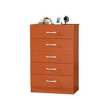 5 Drawer Chest - Asian Style Storage Dresser - Bedroom Furniture - Cherry Finish