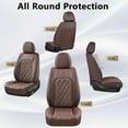 thumbnail image 6 of Coverado Front and Back Car Seat Covers Full Set, Waterproof Faux Leather Seat Protectors, Auto Interior Accessories Universal Fit Most Cars SUVs Pickup Trucks, Coffee, 6 of 11