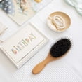thumbnail image 4 of Boar Bristle Hair Brush - Hair Brushes for Women & Men, Detangler Brush, 4 of 5