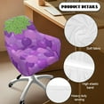 thumbnail image 5 of Xixirimido Grape Pattern Swivel Office Armchair Cover Stretch Computer Desk Chair Slipcover Mid Back Accent Dining Chair Covers Non-slip for Home Living Room, 5 of 7