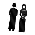 thumbnail image 4 of Señalización de puerta de baño, acrílico, para inodoro, para pared, para hombre y mujer Negro, 4 of 9