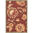 thumbnail image 2 of Safavieh DuraRug 5' X 8' Hand Hooked Rug in Maroon and Green, 2 of 4