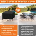 thumbnail image 4 of NAWAY 72"x52"x28" Rectangular Custom Heavy Duty 420D Waterproof UV Resistant Patio Furniture Cover,Black, 4 of 6
