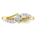 thumbnail image 5 of Solid 10k Yellow Gold CZ Cubic Zirconia Ring Band Size 6, 5 of 6