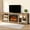 70" for 65/70/75 TVs, variant on Ktaxon 70" Fireplace TV Stand with 23" Electric Fireplace Heating for 65/70/75" TVs, Farmhouse X Design Entertainment Center with Adjustable Shelves, Gray