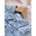 thumbnail image 5 of Girls 2pcs Long Sleeve Denim Button Coat & Straps Floral Print Flare Dress Trendy Casual Kids Outdoor Clothes For Spring And Autumn, 5 of 7
