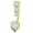 Gold, variant on 14G Three CZ Navel Piercing Belly Bars Navel Ring Belly Body Piercing Jewelry-Pink