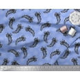 thumbnail image 2 of Soimoi Satin Silk Fabric Floral & Peacock Feather Fabric Prints By Yard 42 Inch Wide, 2 of 3