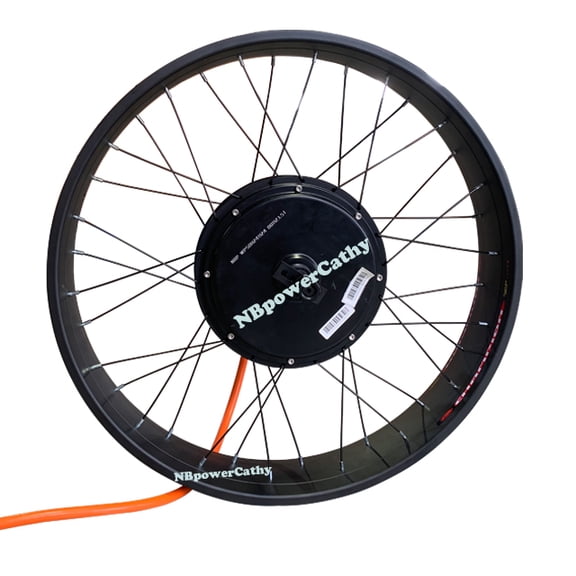 High Speed 170mm Dropout 20*4.0inch 100mm Width Wheelrim QS205 50H 4T BLDC 5000W Hub Motor Wheel with Single Freewheel
