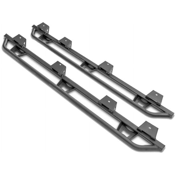 N-Fab by RealTruck Trail Sliders for Jeep Gladiator JT | Cab Length, Heavy Duty 2" Tubing, Textured Black | TSJ194-TX | Fits 2020-2024 Jeep Gladiator (JT) 4 Door All Beds, SRW Gas Clearance