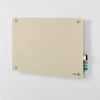 36"W x 24"H Magnetic Glass Dry Erase Board, Tan