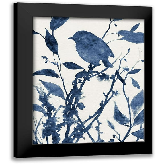 Robinson, Carol 12x14 Black Modern Framed Museum Art Print Titled - Bluebird Silhouette II