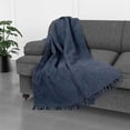 thumbnail image 4 of Kathy Ireland Oversized Chenille Polyester Fringed Basket Throw - Vintage - 50” X 70”, 4 of 6