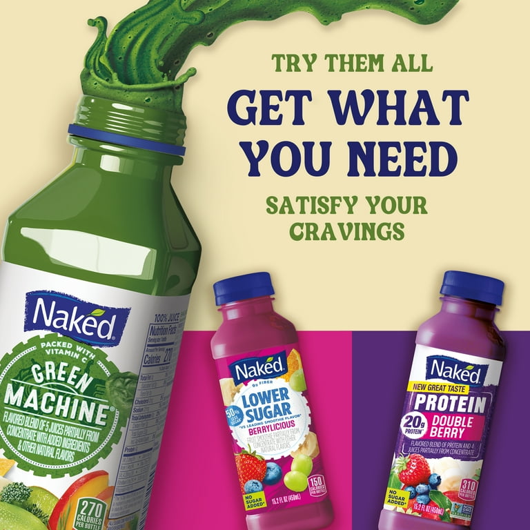 Naked Juice Protein Tropical Fruit Flavored Juice Smoothie Blend 15.2 fl oz