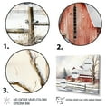 thumbnail image 3 of Designart Calm Red Barn In Winter II Canvas Wall Art, 3 of 5