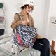 thumbnail image 5 of Bolsa Mochila retro con estampado de animales Mochila de viaje con hombro de mano (blanco leopardo) JShteea Para Estrenar, 5 of 8